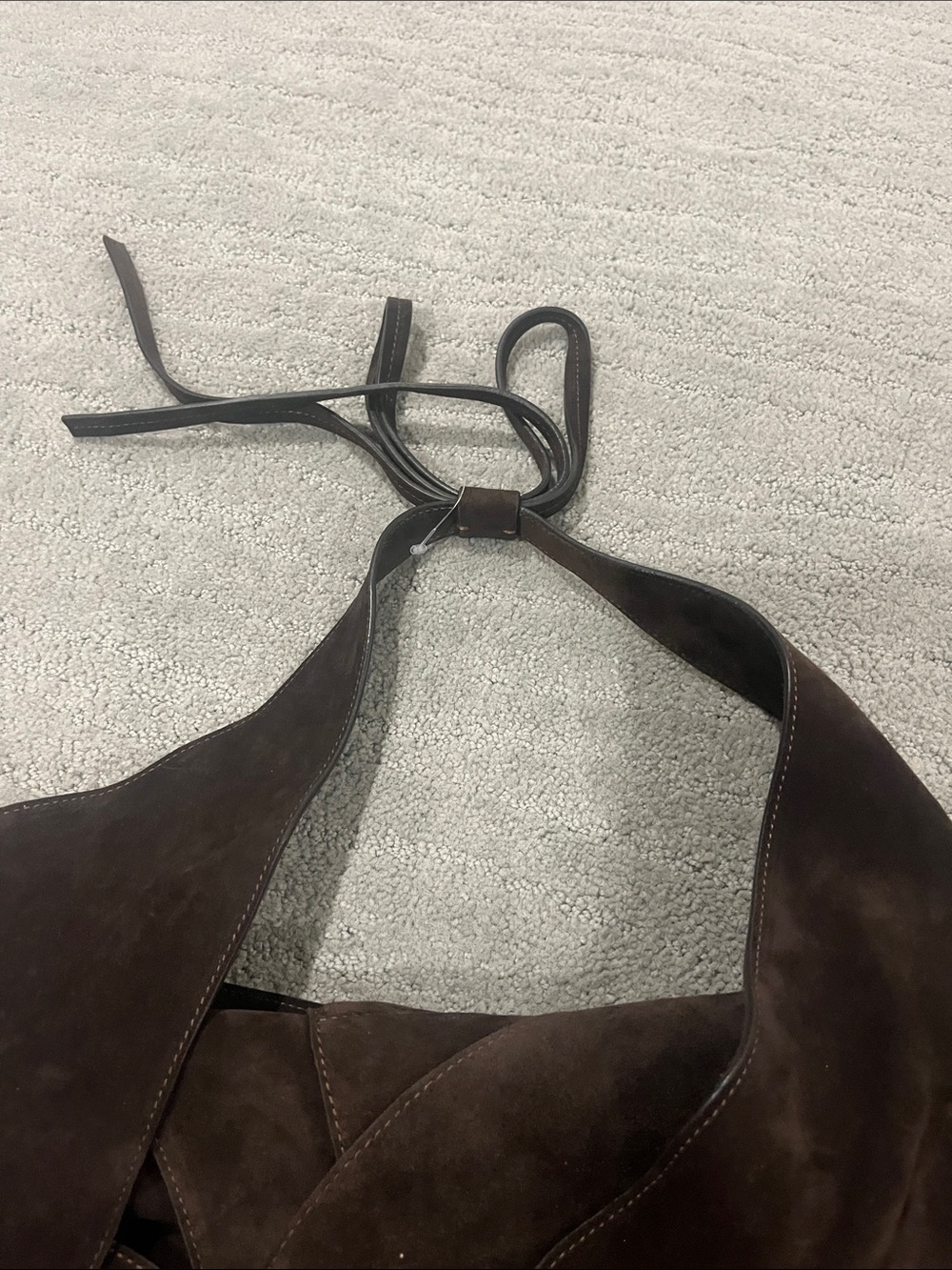 Reformation Vittorio Medium Dark Suede Bag retail $495 - Picture 11 of 11